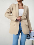 Temperament Open Front Office Blazer Coat for Lady