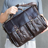 Mens Vintage Fashion Large Capacity Business Handbags Crossbody Bags