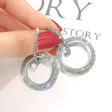 Fashion Crystal Circle Earrings