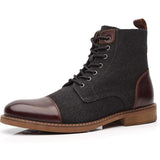 Men's Stitching Design Waterproof Sole High-Top Martin Boots