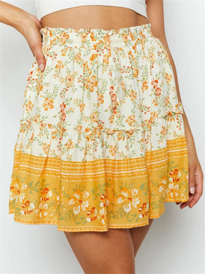 Trendy Bohemian Style Printed Skirts