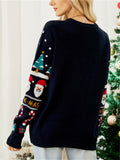 Christmas Style Print Pullover Extra Warm Fashion Women Knitted Sweater for Party
