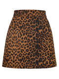 Women's Sexy A Line Suede High Waisted Skirts