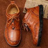 Men's Casual Plus Size Cowhide Martin Boots