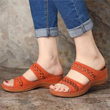 Women's Fashion Soft Slip On Wedge Sandals