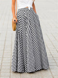 New Classy Plaid Print High-waisted Ladies Skirts