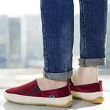 Men's Round Toe Breathable Comfy Flat Canvas Shoes for Summer