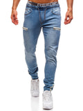 Men's Fashion Cozy Elastic Waist Lace Up Jeans