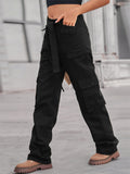 Women's Cool Washed Multi Pockets Cargo Pants