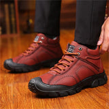 Warm Fur Lining Lace Up Winter Thermal Snow Boots For Men