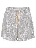 Silver Sequins Women's Casual Shorts