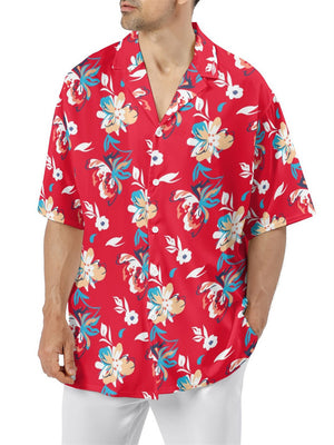 Summer Vacation Short Sleeve Loose Printed Hawaiian Shirts for Men