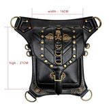 Punk Rock Style Black Skull Metal Rivet Versatile Crossbody Bags