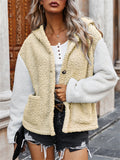 Autumn Winter Thick Contrast Color Fluffy Hoodies