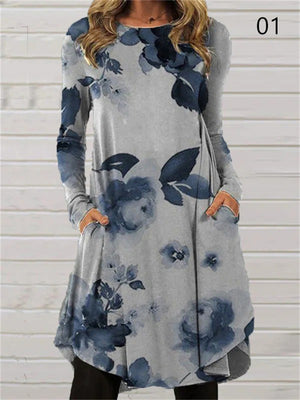 Ethnic Style Fashion Casual Spring Autumn Women's Printed Dresses