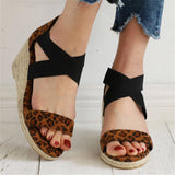 Women's Comfortable Cross Strap Wedge Sandals