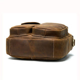 Mens Classic Vintage Durable Leather Crossbody Bags Shoulder Packs