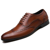 Vintage Solid Color Brogues Shoes for Men