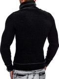 Men's Chic Shawl Collar Slim Fit Pocket Knitted Sweater