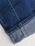 Stylish Slim Dark Blue Denim Pants