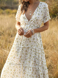 Beautiful Short Sleeve Floral Confirmation Dress