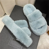 Lovely Sweet Short Plush Extra Warm Thicken Outsole Slippers for Lady