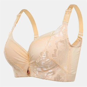 Women's Underwire Adjusted Straps Cotton Lining Comfy Bras - Nude