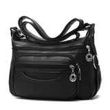 Casual Plain Handle Bag  Roomy Multiple Pockets Bag Ladies Crossbody Purse