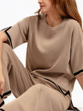 Women's Comfortable Temperament Knitted 2-piece Loungewear Sets