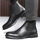 Men's Weave Chelsea Casual Martin Boots