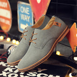 Men's Casual Suede Solid Color Pointed-Toe Oxfords