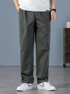 Men's Leisure Spring Autumn Straight Leg Cargo Pants