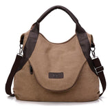 Large Pocket Casual Handbag Shoulder Cross body Canvas Bags