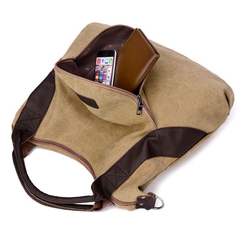 Large Pocket Casual Handbag Shoulder Cross body Canvas Bags
