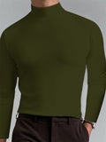 Men's Casual High Collar Elastic Comfort Base Shirts