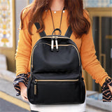 Fashionable Casual Gold-Tone Hardware Multi-Pocket Lightweight Backpack