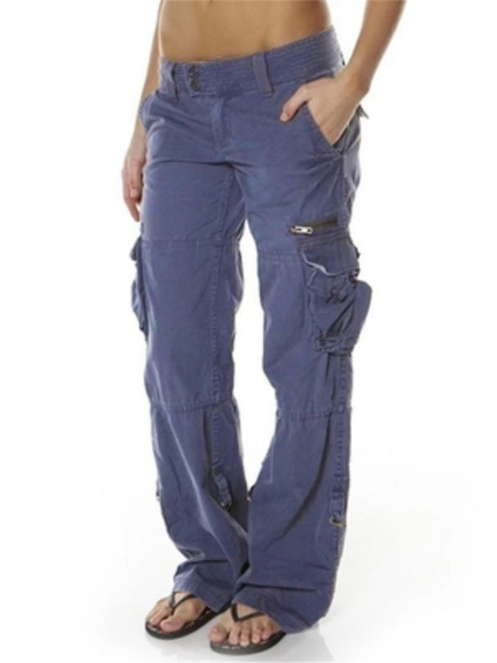Women's Cool Multiple Pockets Wide Leg Cargo Pants