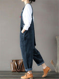 Women’s Casual Multi-Pocket Corduroy Overall