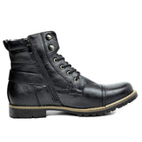Knight's Style PU Leather Mental Zipper Motorcycle Men Boots