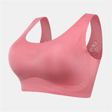 Plus Size Wireless Butterfly Back Seamless Wide Straps Yoga Bra