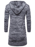 Men's Knitted Long Sleeve Hooded Cardigan