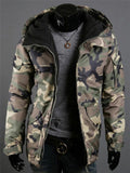 Fashion Camouflage Hooded Long Sleeve Jacket Coat For Men