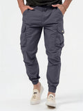 Male Fashion Chic Solid Color Cargo Trousers