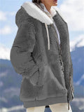 Warm Fluffy Long Sleeve Zipper Hoodies