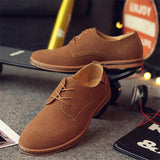 Men's Casual Suede Solid Color Pointed-Toe Oxfords