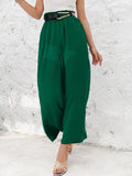 Women's Summer Ultra Soft High Waist Pockets Flowing Wide Leg Pants