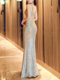 Stunning Sequin Halter Neck Mermaid Dinner Date Dress