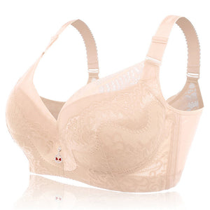 Busty Push Up Underwire Lace Bra That Fits - Nude