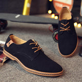 Men's Casual Suede Solid Color Pointed-Toe Oxfords