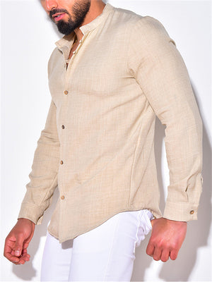 Fashionable Leisure Button Long Sleeve Shirts for Male